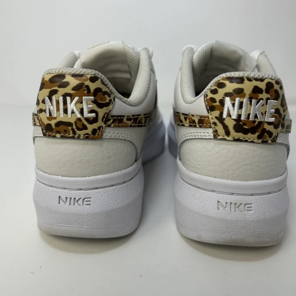 Nike Court Vision Alta LTR Women's Size‎ 8 White Leopard Camo Swoosh DM0113-004